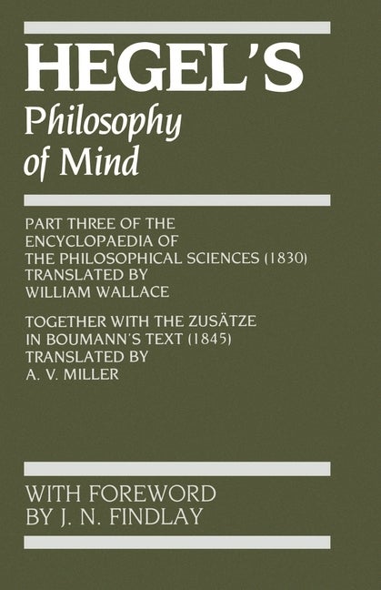 Item #319260 Hegel: Philosophy of Mind