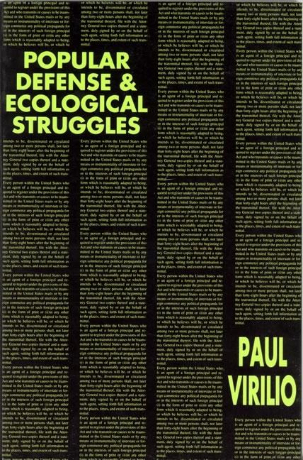 Item #298980 Popular Defense & Ecological Struggles. Paul Virilio