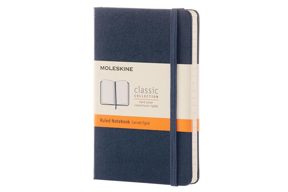 Item #318370 Moleskine Classic Notebook, Hard Cover, Pocket (3.5' x 5.5') Ruled/Lined, Sapphire...