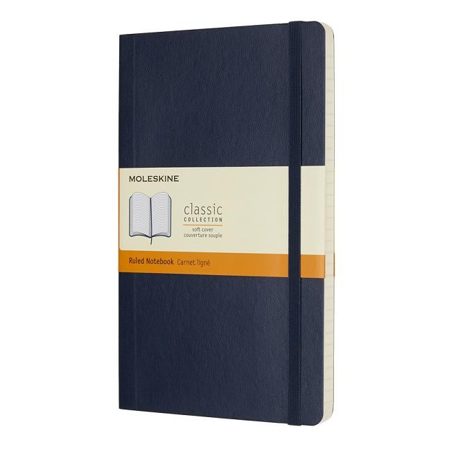 Item #276522 Moleskine Classic Notebook, Soft Cover, Large (5' x 8.25') Ruled/Lined, Sapphire...