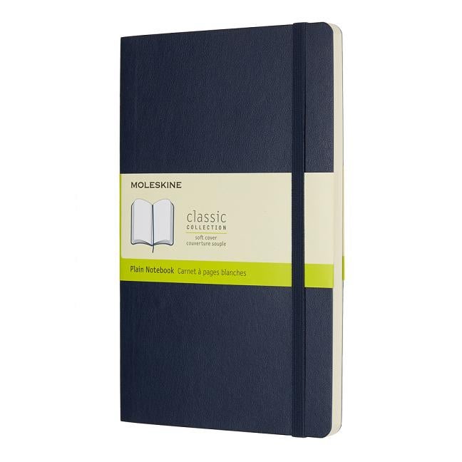 Item #323350 Moleskine Classic Notebook, Soft Cover, Large (5' x 8.25') Plain/Blank, Sapphire...