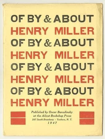 Item #20110326183791 Of By & About Henry Miller. Henry Miller.