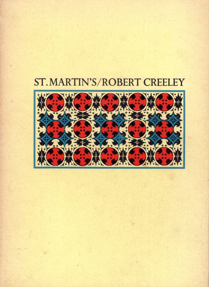 Item #215439 ST. MARTIN'S MONOPRINTS. Robert Creeley.