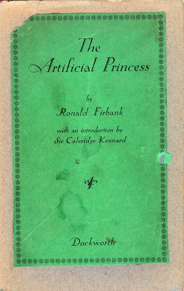 Item #225627 The Artificial Princess. Ronald Firbank.