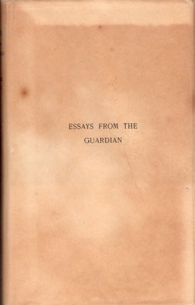 Item #230050 Essays from the Guardian. Walter Pater