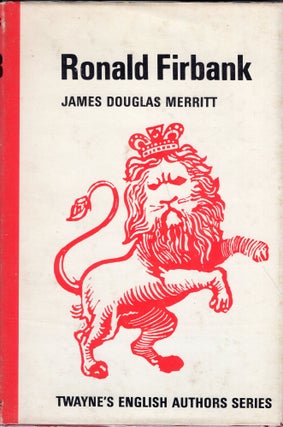 Item #238295 Ronald Firbank (Twayne's English Authors Series 93). James Douglas Merritt