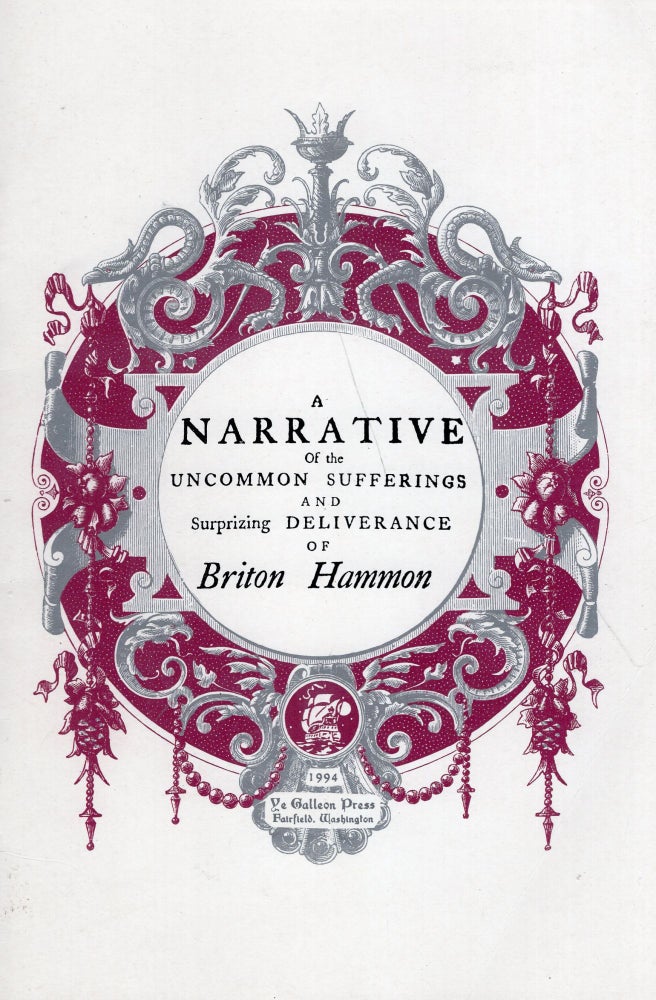 Item #238732 A narrative of the uncommon sufferings, and surprizing deliverance of Briton Hammon