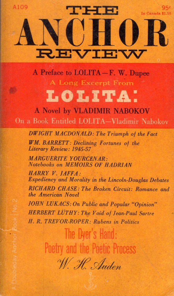 Item #248556 The Anchor Review Number Two (Includes a Long Excerpt from ' Lolita '). Melvin J. Lasky, Milton Glaser, Edward Gorey, F. W. Dupree, Vladimir Nabokov, Dwight MacDonald, John Lukacs, H. R. Trevor-Roper.