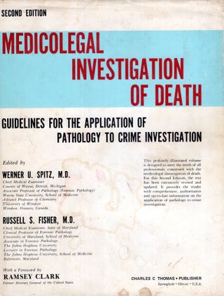 Item #256897 Medicolegal Investigation of Death: Guidelines for the Application of Pathology to...