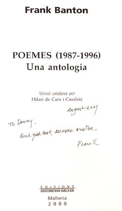 Poemes, 1987-1996: Una antologia (Varoic)
