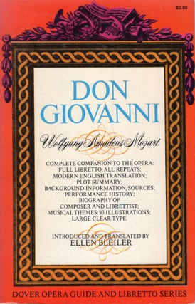 Item #269385 Don Giovanni. WOLFGANG AMADEUS MOZART, Ellen Bleiler