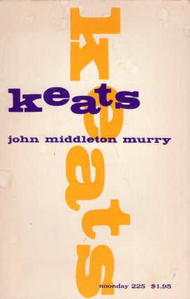 Item #269723 Keats. John Middleton Murry