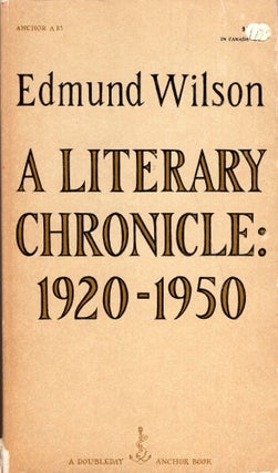 Item #272296 A Literary Chronicle: 1920-1950. Edmund Wilson, Edward Gorey