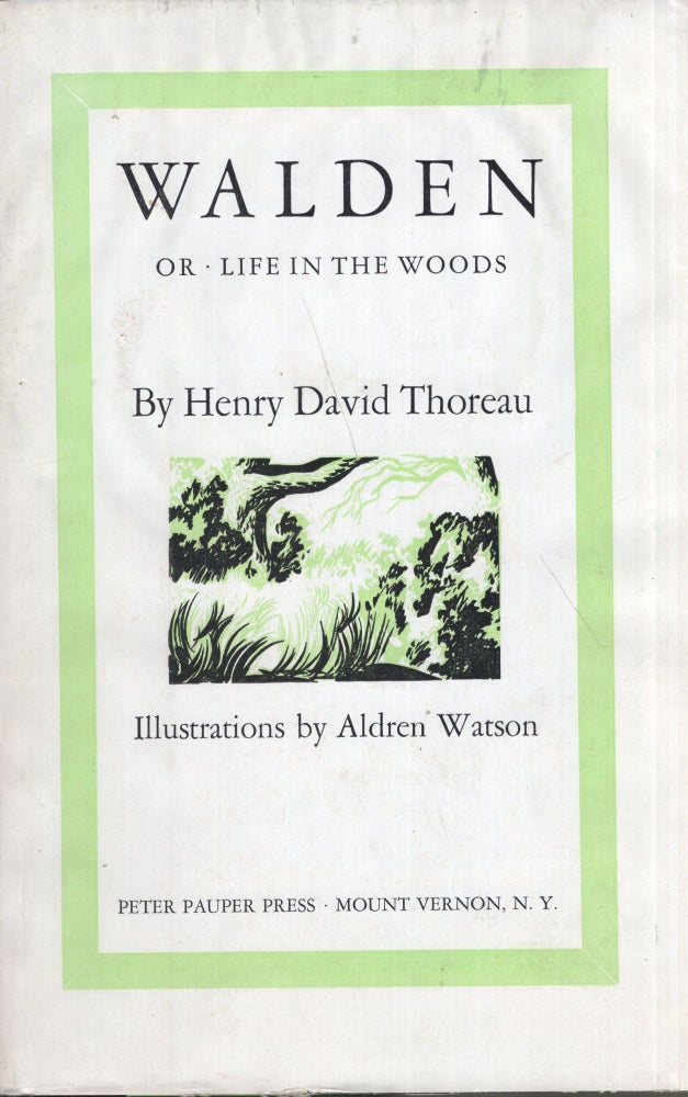 Item #274175 Walden, Or Life in the Woods. Henry David Thoreau.