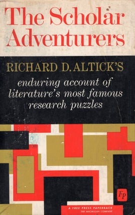 Item #277684 Scholar Adventures. Richard D. Altick
