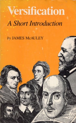 Item #281822 Versification: A Short Introduction. James McAuley