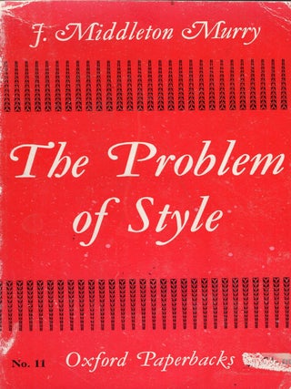 Item #285501 Problem of Style -- No. 11. Middleton J. Murray