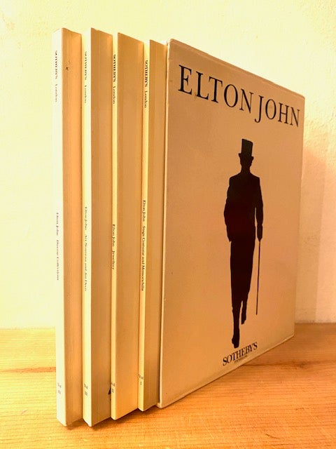 Item #286877 ELTON JOHN (VOLUMES I - IV. in slipcase) Vol. I Stage Costume and Memorabilia; Vol. II Jewellery; Vol. III Art Nouveau and Art Deco; Vol. IV; Diverse Collections. Sotheby's.