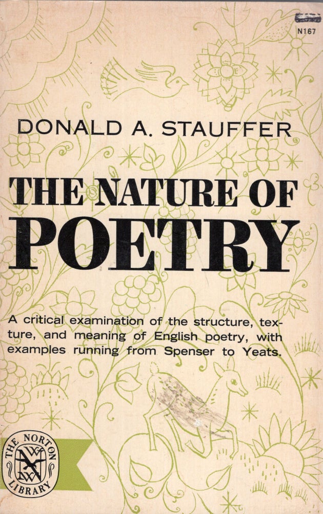 Item #293466 The Nature of Poetry (The Norton library). Donald A. Stauffer.