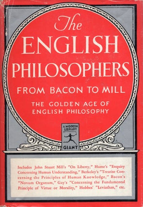 Item #296959 The English Philosophers: From Bacon to Mill No. G47. Edwin Burtt, Thomas Hobbes,...