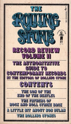 Item #297909 ROLLING STONE RECORD REVIEW VOLUME II. Rolling Stone, of