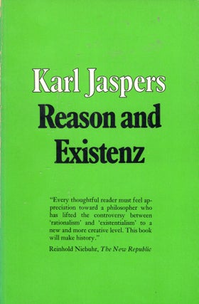 Item #306819 Reason and Existenz (Noonday Paperbacks). Karl Jaspers