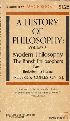 Item #310750 A History of Philosophy, Vol. V: Modern Philosophy: the British Philosophers, Part...