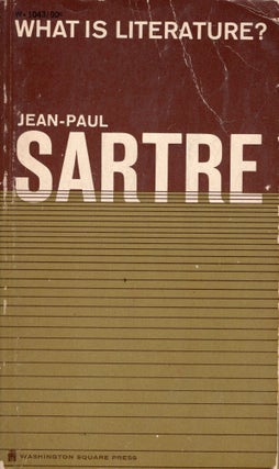 Item #311516 What is Literature? Jean-Paul Sartre