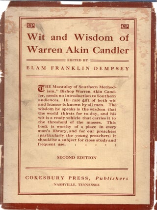 Item #315914 Wit and Wisdom of Warren Akin Candler. Warren Akin Candler, Elam Franklin Dempsey