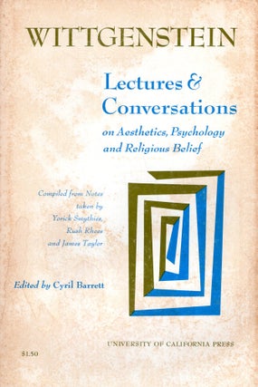 Item #315933 Wittgenstein Lectures & Conversations. Cyrcil Barrett