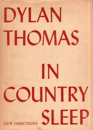 Item #316799 In Country Sleep. Dylan Thomas