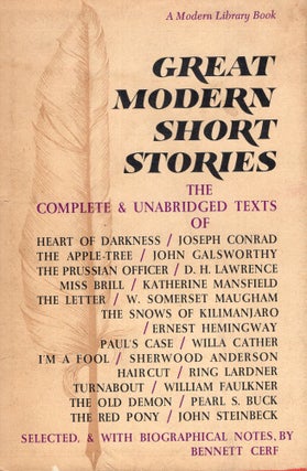 Item #317365 Great Modern Short Stories. Bennett A. Cerf