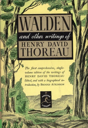 Item #317367 Walden and Other Writings. Henry David Thoreau
