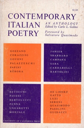 Item #319512 Contemporary Italian Poetry An Anthology. Carlo Golino