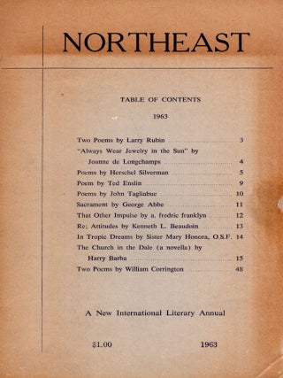 Item #329322 Northeast: A New International Literary Annual. John Stevens Wade