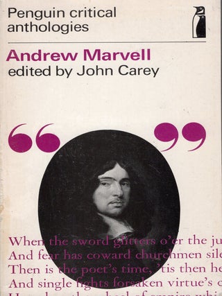 Item #390125 Andrew Marvell: A Critical Anthology (Penguin critical anthologies). Andrew Marvell,...
